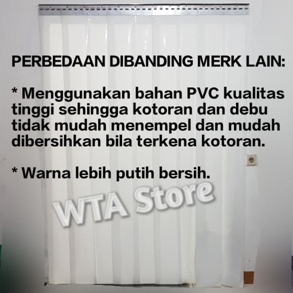 Tirai Pvc Strip Curtain/Gorden Tirai Plastik Per Roll Putih Susu Terlaris