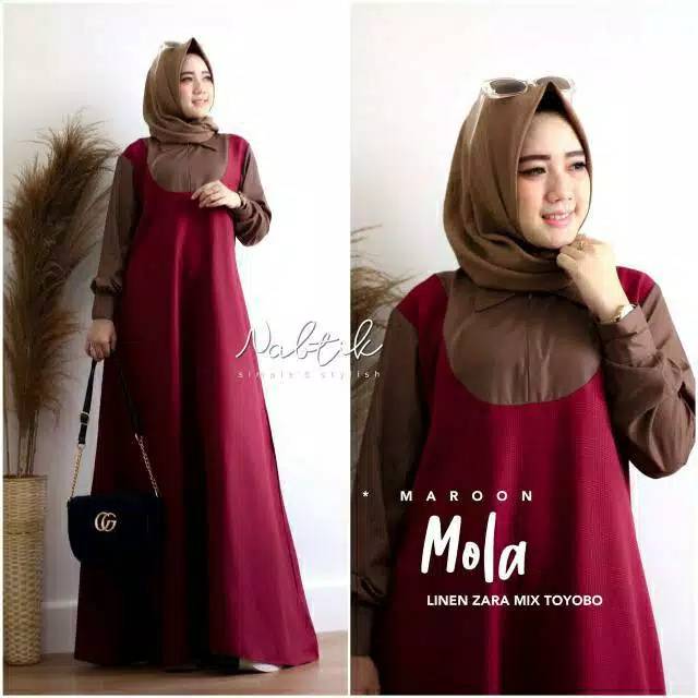 Mola dress muslimah  ORI by nabtik