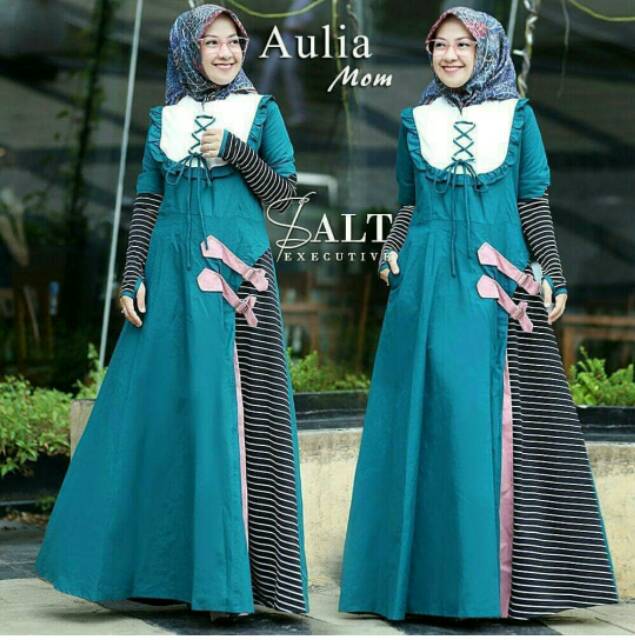 Aulia maxy maxi dress / muslim syari / baju cantik santai formal