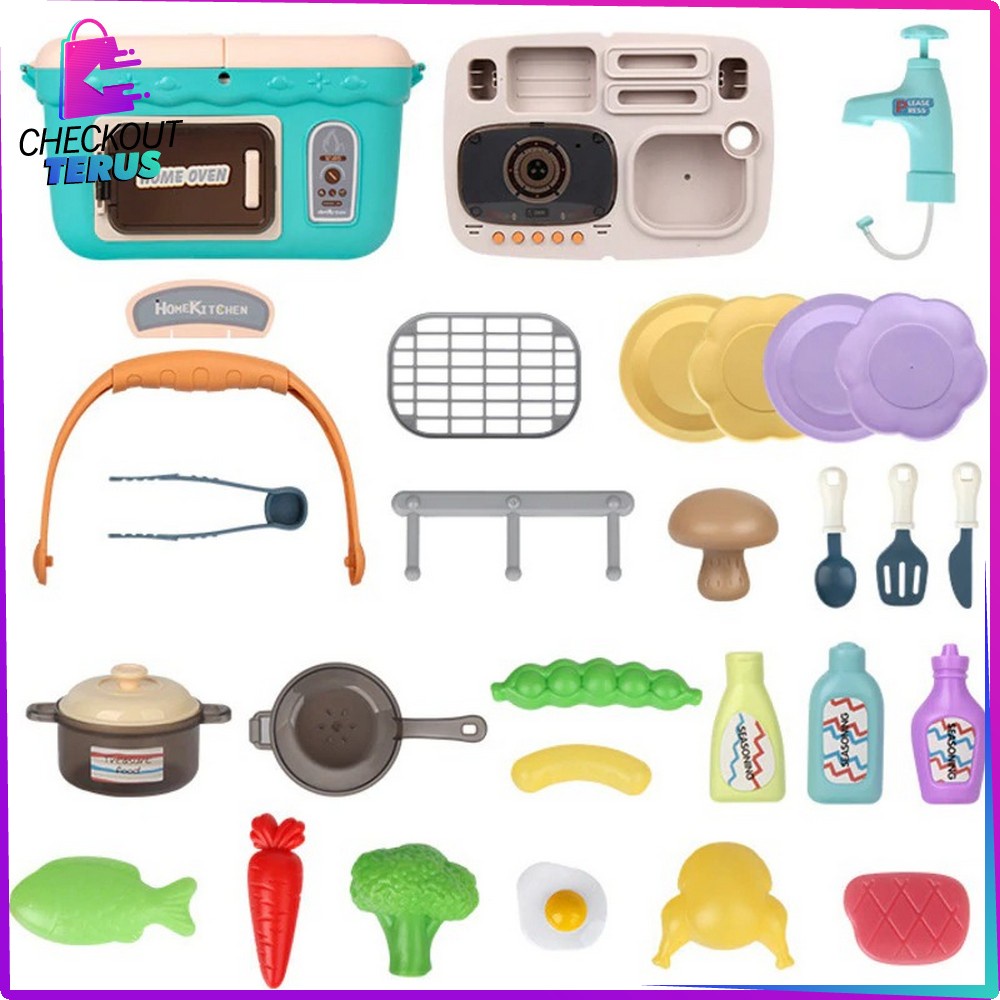 CT M27 Mainan Home Picnic Kitchen Set 906 Mainan Dapur Masak Masakan dan Wastafel Cuci Piring Mainan Edukasi Anak