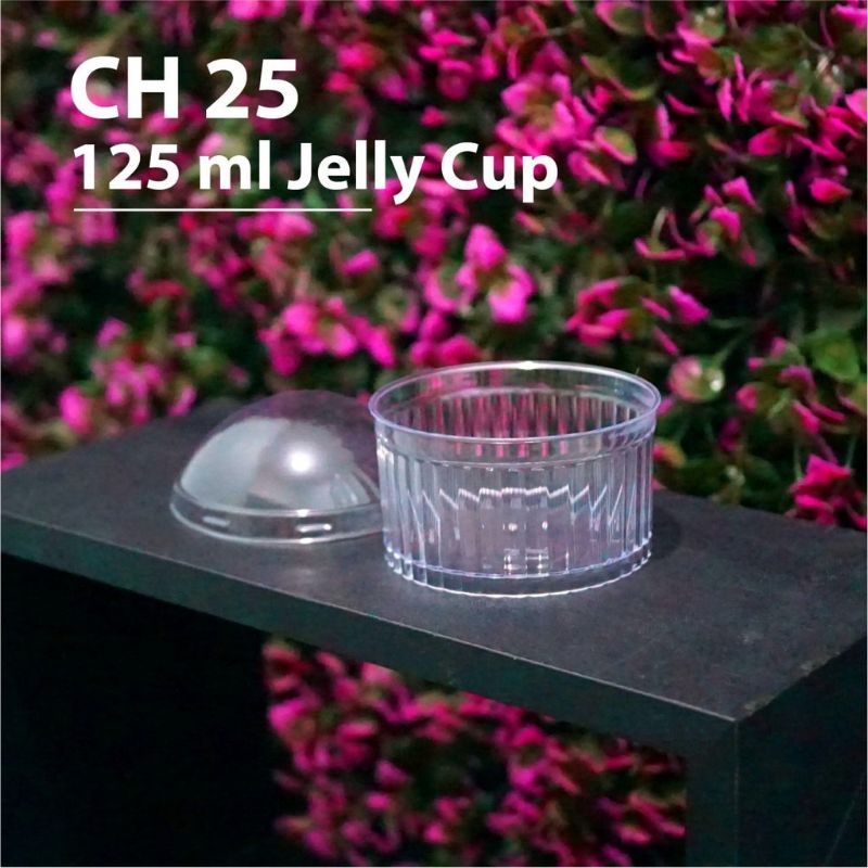 Cup Puding CH-25 isi 10pcs / Cup Puding Plastik / Gelas Pudding