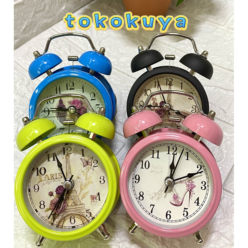 Jam Kring Paris Warna Warni Clock Weker