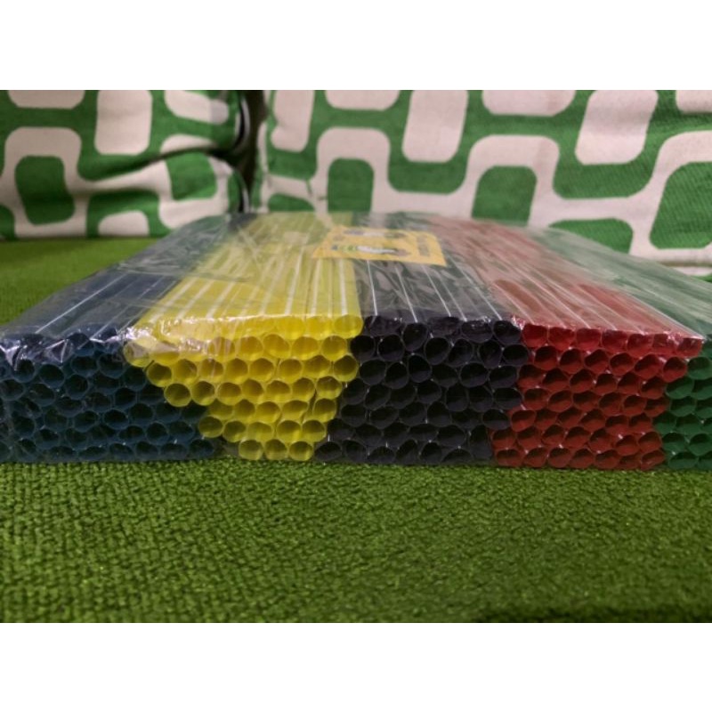 Sedotan Teh Pop Ice Warna Warni Plastik Warung