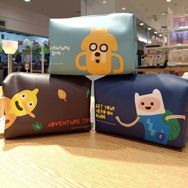 Pouch kosmetik adventure time miniso