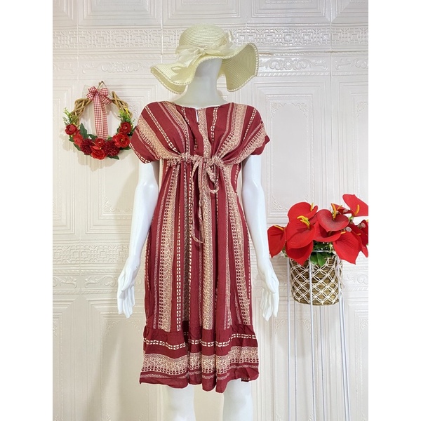 Daster ruffle serut / daster ruffle busui viral / daster serut rempel selutut-