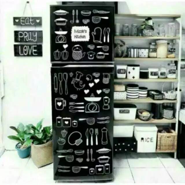 sticker kulkas jumbo 2 pintu