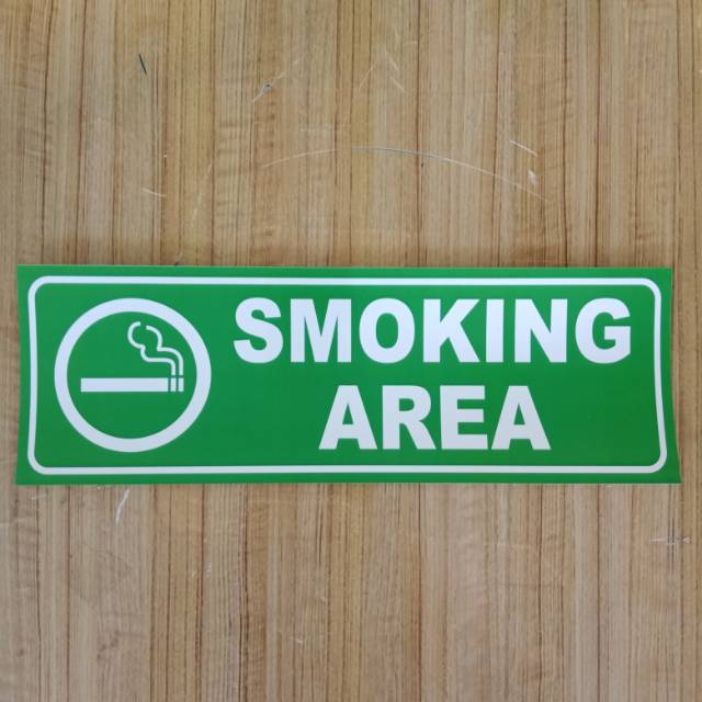

Stiker K3 rambu safety. Smoking area. UK 10x30cm