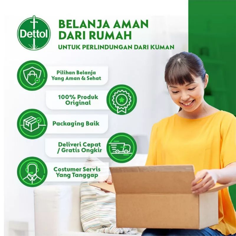 DETTOL Sabun Mandi Cair Anti Bakteri Original Pouch 410gr