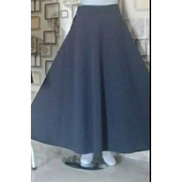 TERLARIS !!! ROK PANJANG JUMBO SPANDEK JERSEY WANITA TERMURAH /  ROK PANJANG MAX BB 80 KG BAHAN PREMIUM BISA COD-ABU ABU