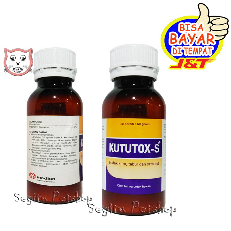 Bedak Kutu Kucing Hewan Kututox