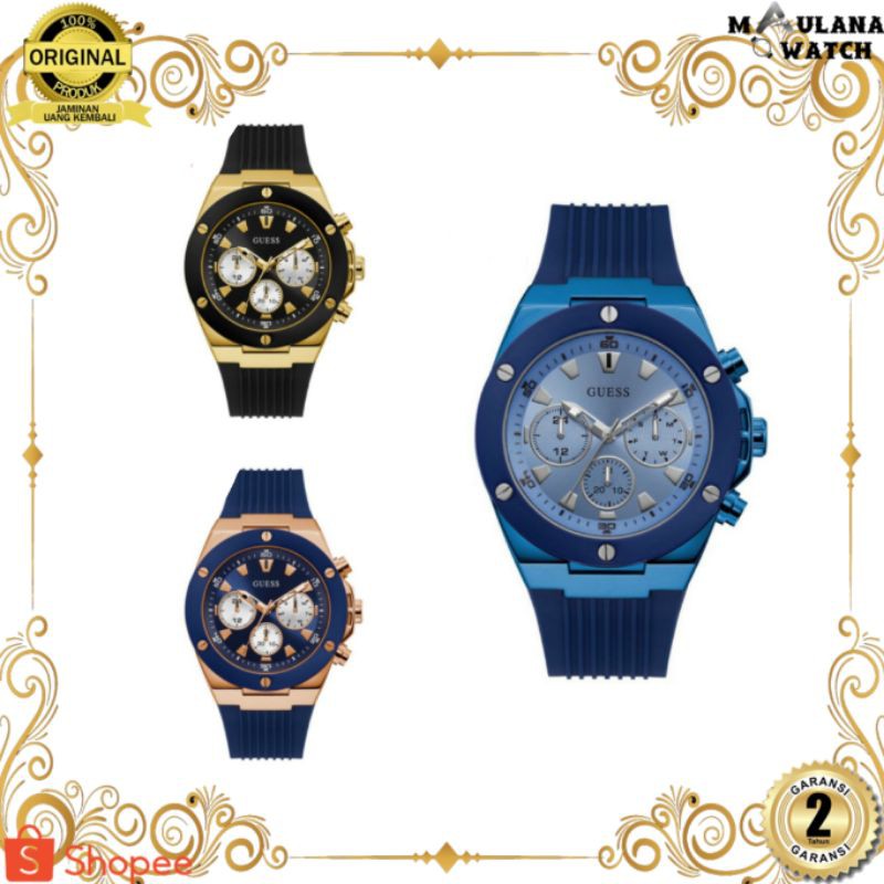 JAM TANGAN PRIA WANITA | RANTAI | KULIT | KARET | MURAH | PRIA GUESS GW0057G2 GW0057G1 GW0057G3 STRA