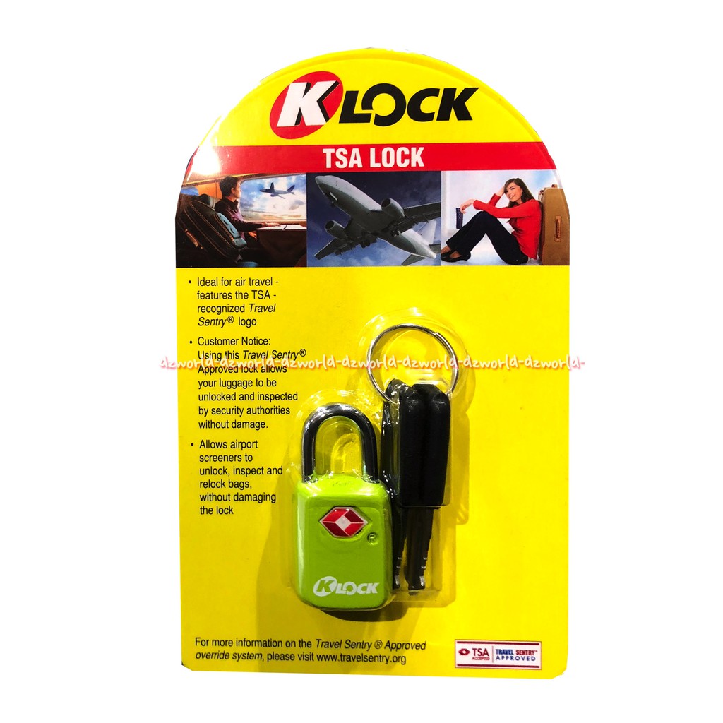 Klock Tsa Gembok Tas Gembok Koper Kunci Bag Gembok Kecil Gembok Serbaguna Small Padlock K-Lock K Lock TSA Lock Travelling Pad Lock