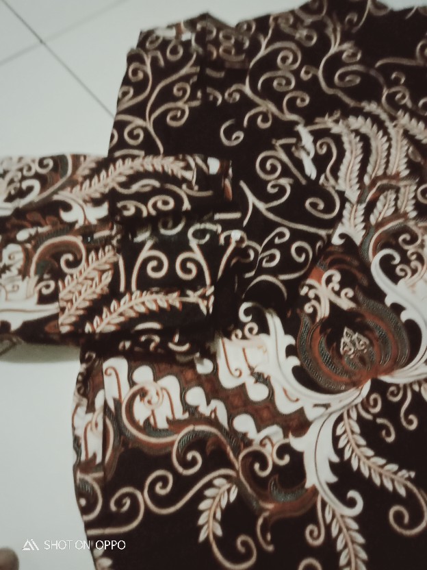 Batik Couple Keluarga Sania Ruffle Ori Ndoro Jowi Dnt Motif Kujang Putih