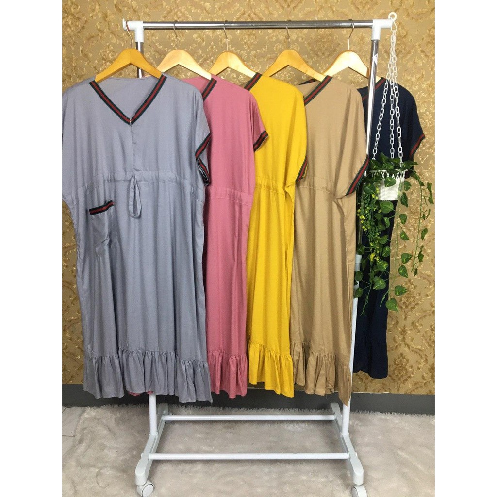 DASTER VIRAL PENDEK DRESS KEKINIAN MOTIF GUCCI REMPLE MURAH