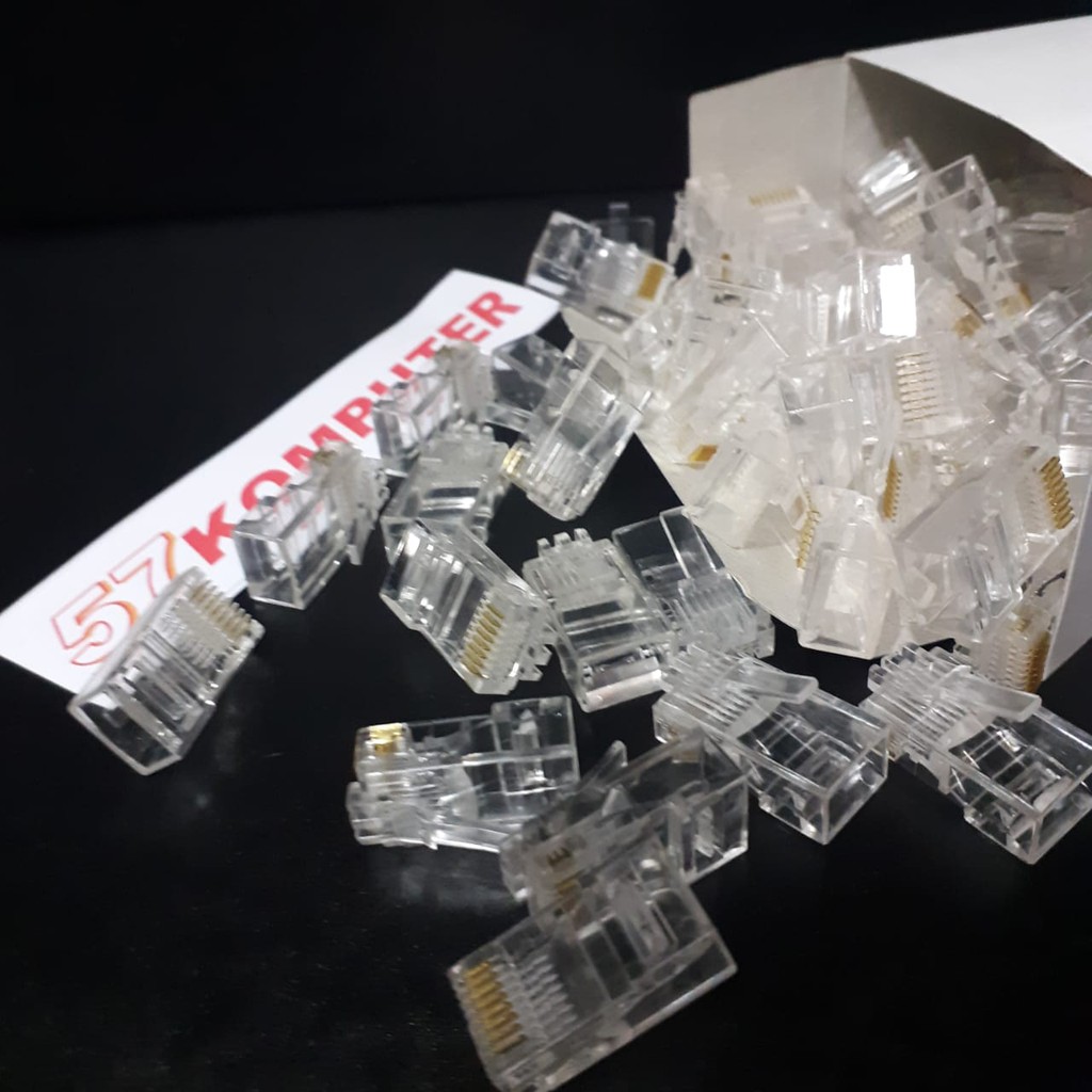 Konektor RJ45 Murah 100 pcs - Connector RJ-45 Isi 100pcs