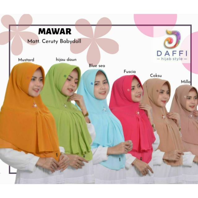 JILBAB MAWAR ORI DAFFI, JILBAB CERUTY, JILBAB MODIS, JILBAB STYLE