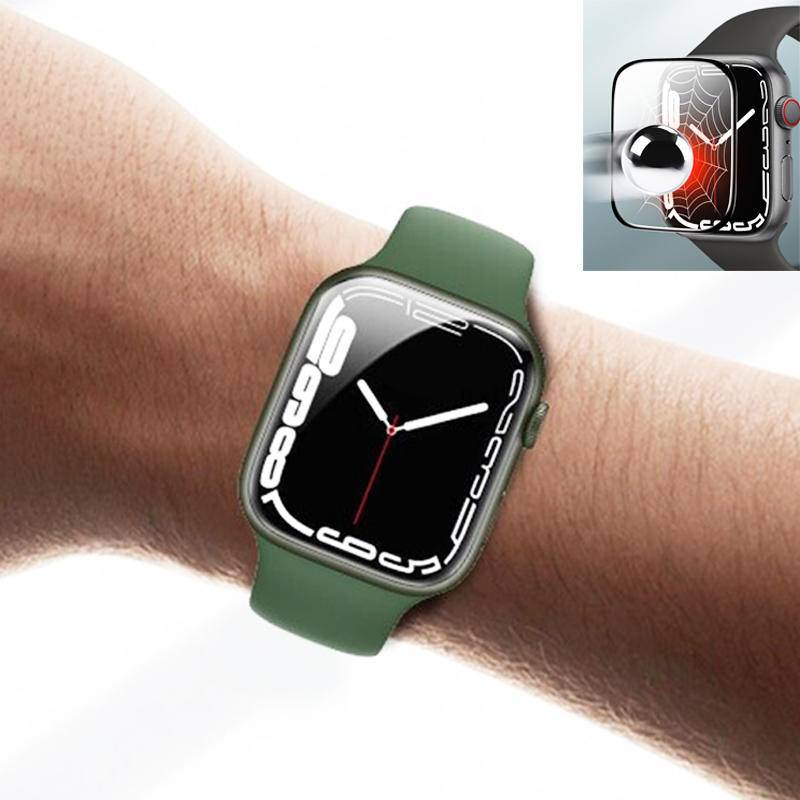 Tempered Glass For Apple Watch band 41mm 45mm 42/38mm 3D Film Screen Protector Accessories iwatch Series 7 6 5 4 3 Se 40mm 44mm