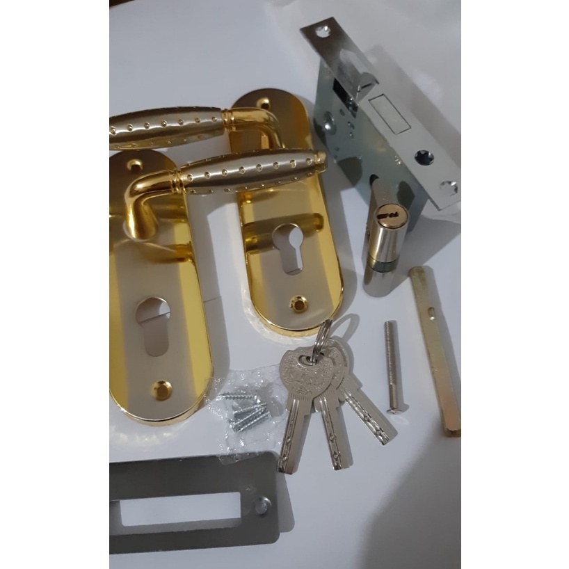 KUNCI PINTU KECIL KNOKK SET SIAP PAKAI TERSEDIA 2 TYPE/ PEGANGAN KUNCI PINTU RUMAH/ HANDLE HANDEL KUNCI PINTU RUMAH SET/ DOOR LOCK SET ELEGAN MEWAH  HIGH QUALITY BAGUS