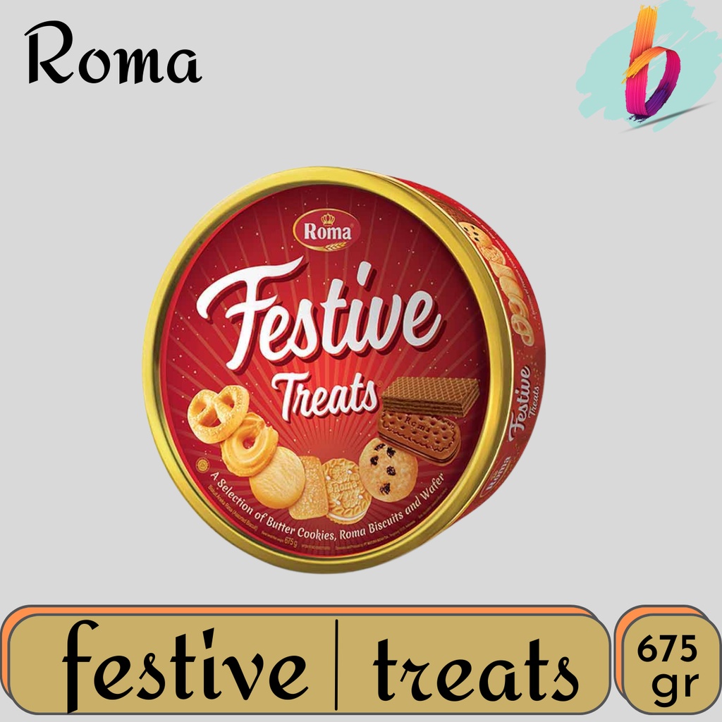 

Roma Biscuit Festive Treats 675 G Berbagai macam varian biskuit dalam satu kaleng Rasa butter yang lembut dan manis yang pas. Produk Biskuit Roma yang renyah dan gurih