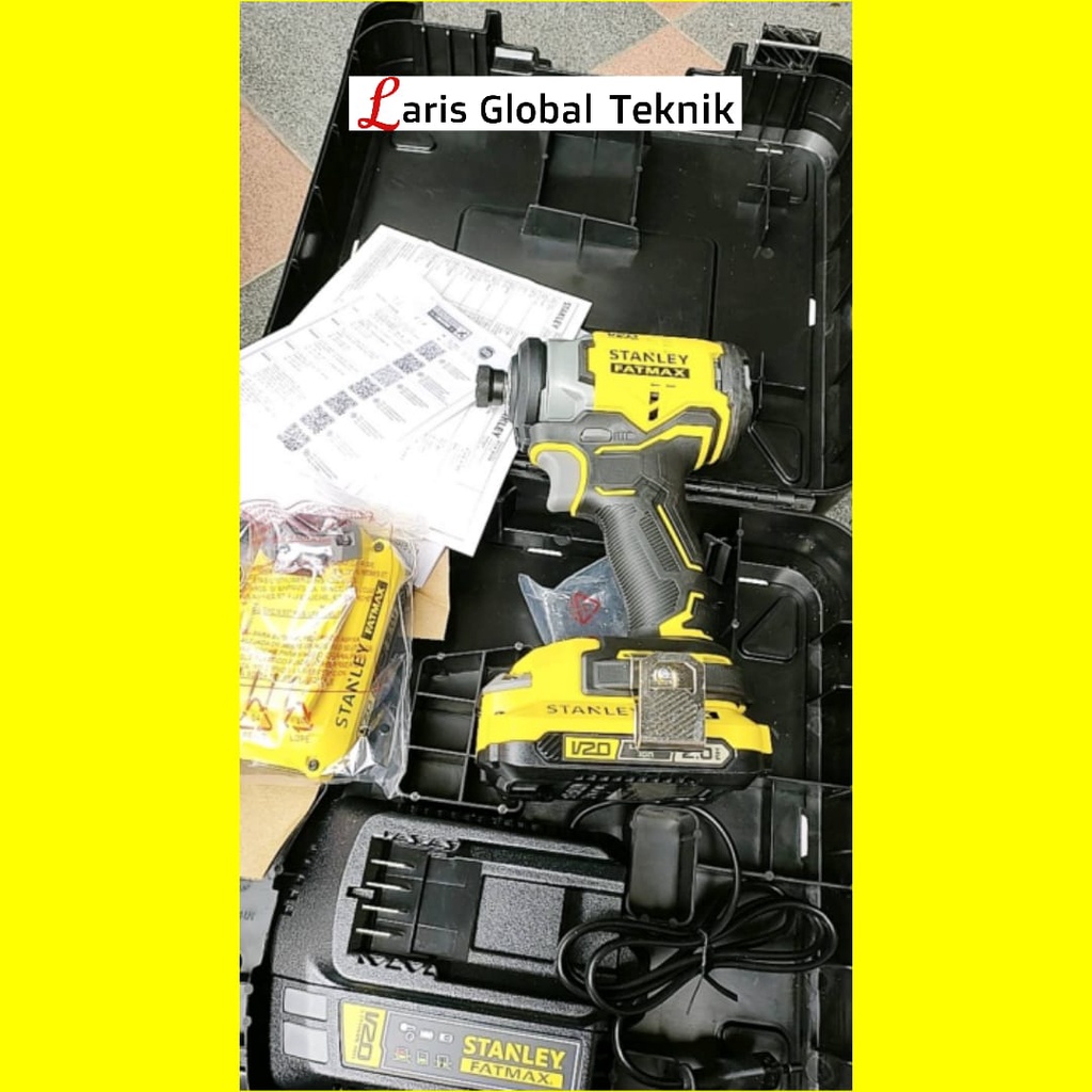 Brushless Impact Driver Stanley SBI810D2K obeng impact baterai stanley