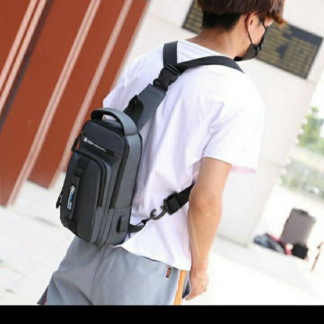 Tas Selempang Cowok Jinpaidi 7128 Anti air