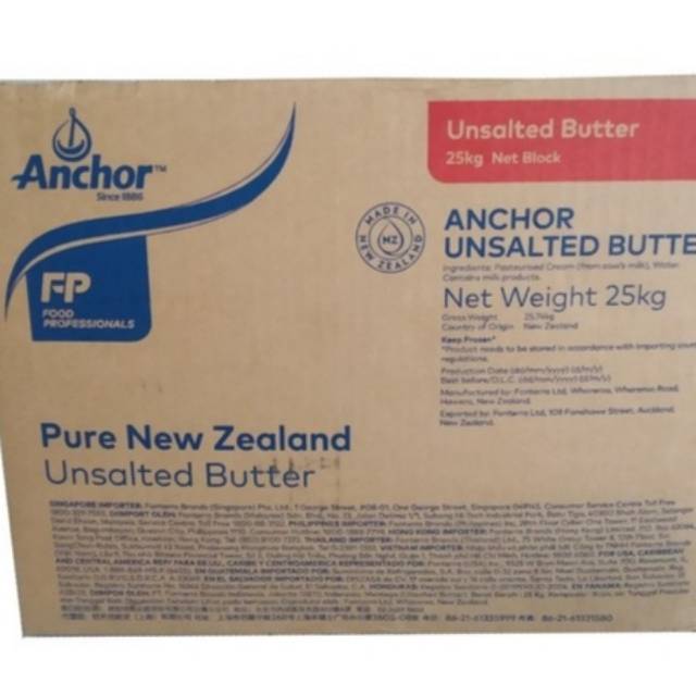 Butter Anchor Unsalted 25kg