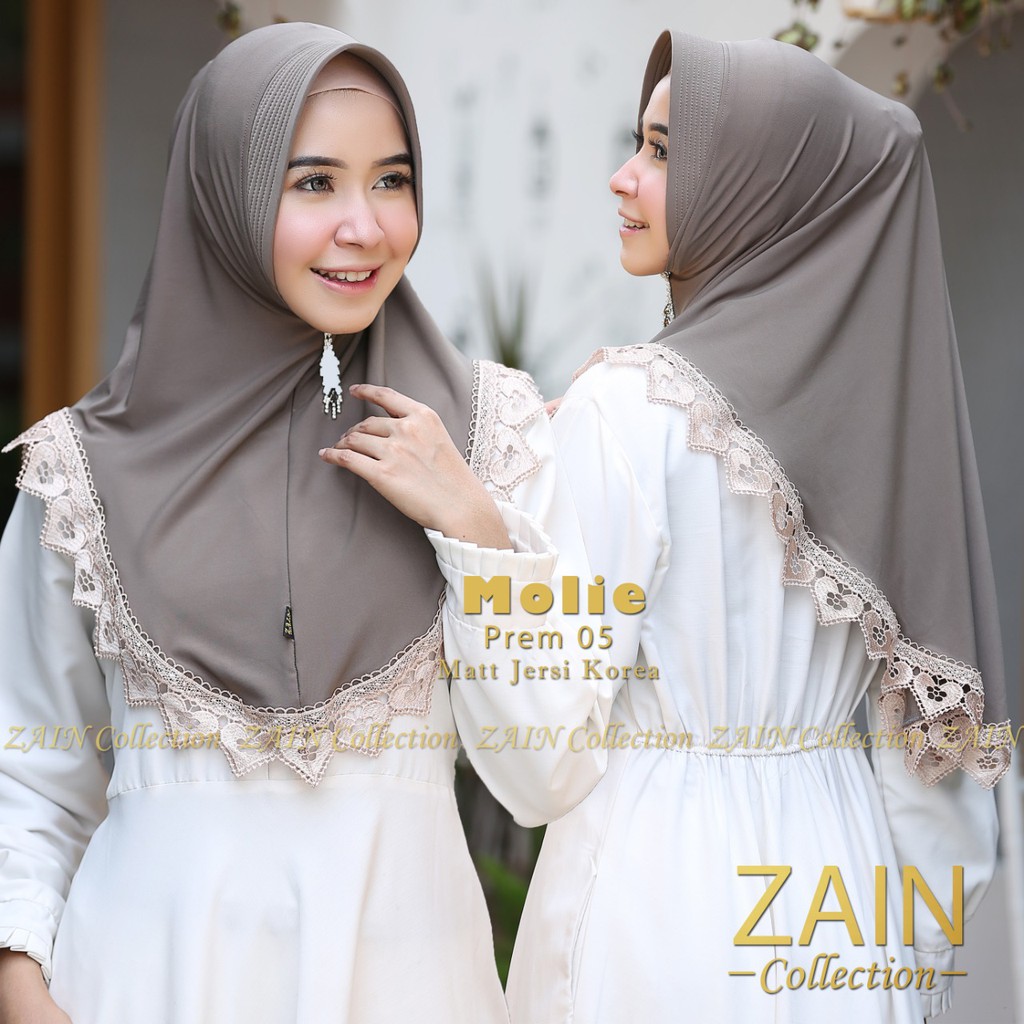 ZAIN COLLECTION TERBARU TERLARIS!! HIJAB INSTAN MINI BEST SELLER MOLIE PREM ORIGINAL VARIASI RENDA-CHOFFE