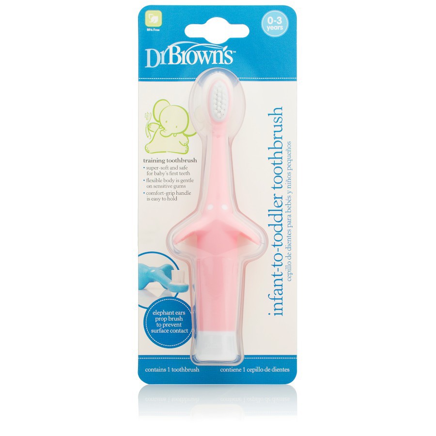 Dr. Brown's Infant-To-Toddler Toothbrush Sikat Gigi Bayi Pink