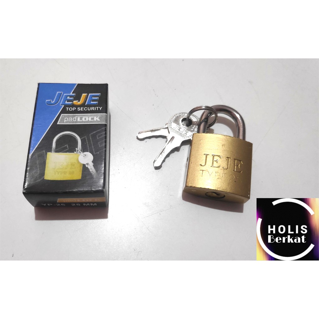 Gembok Kuningan Mini JEJE Top Security 25mm