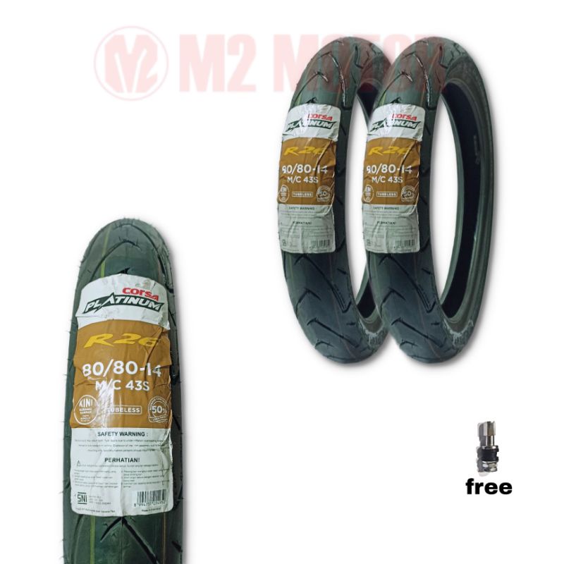 CORSA PLATINUM R26 80/80-14 TUBELESS