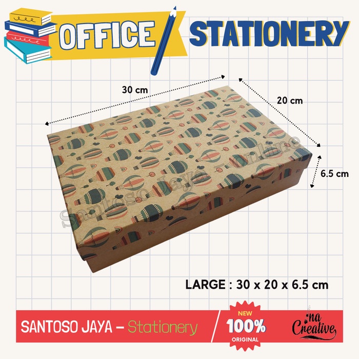

Kotak Kado INA Craft 30x20x6.5 cm Besar - Four Shape Gift Box Large - Kotak Hadiah