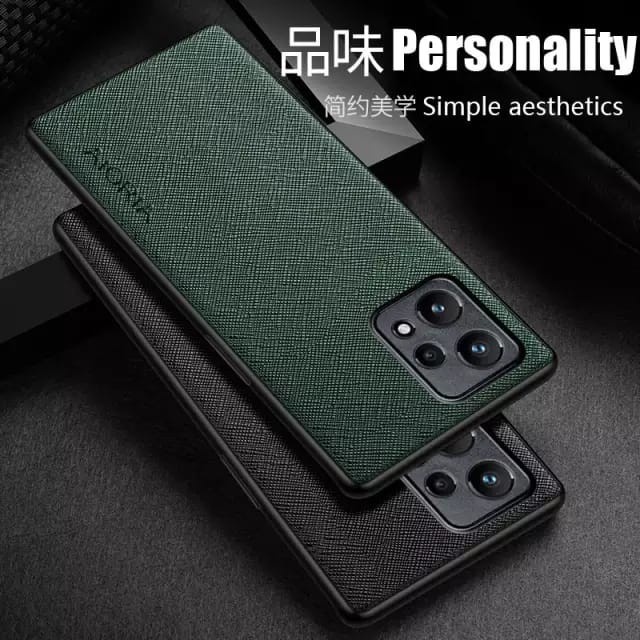 REALME 9 / 9 PRO / 9 PRO+ SOFTCASE CANVAS CROSS PATTERN SILICONE SOFT CASE - BLACK 9PRO PLUS