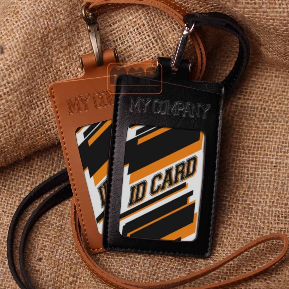 [KODE PRODUK C9QJN6299] LANYARD NAME TAG KULIT COSTUM ID CARD KALUNG HOLDER NAME TAG ID CARD HOLDER 