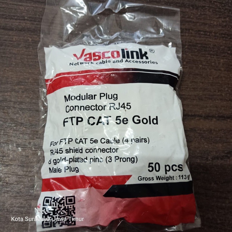 Connector RJ45 vascolink FTP cat5e isi 50pcs/pack