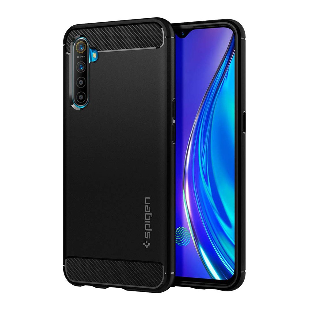 

Case Realme XT Spigen Rugged Armor Carbon Fiber TPU Silicone Casing