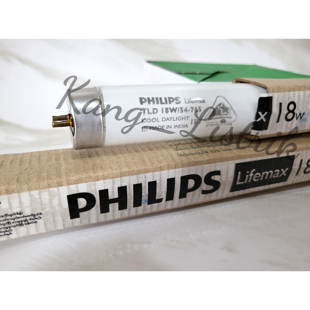 Lampu PHILIPS TL-D 18W/54-765 1SL/25 / TL Philips 18w 1Dus isi 30Pcs