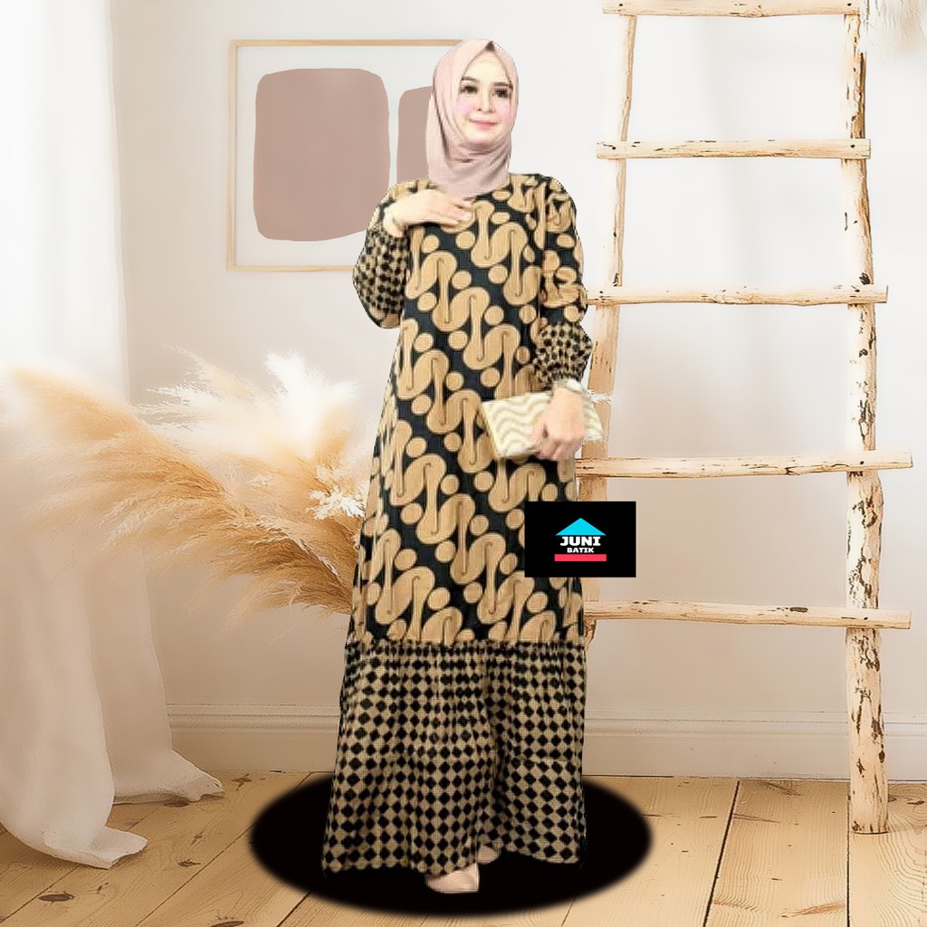 Gamis Batik  Modern  Premium Dress  Muslim  Gamis Batik  