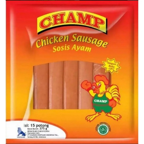 

CHAMP Chicken Sausage (Sosis Ayam) 375gr 15pcs