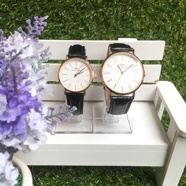 Jam Tangan Dw couple Strap Hitam