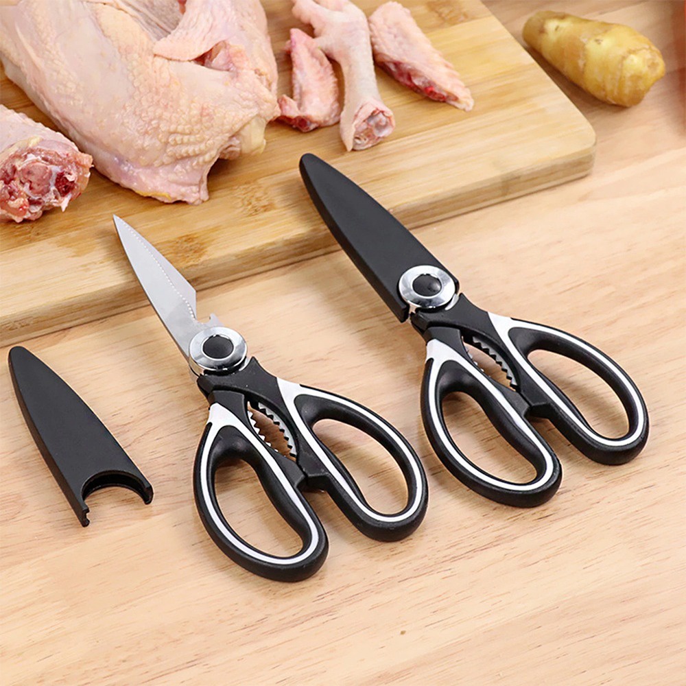 Gunting Daging Dapur Serbaguna Kitchen Meat Scissors Stainless Steel Multifunctional Bottle Opener Detachable Scissors Pembuka Botol