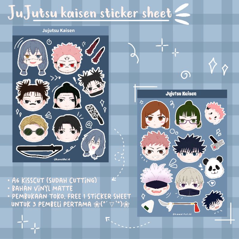 

Stiker anime Jujutsu kaisen
