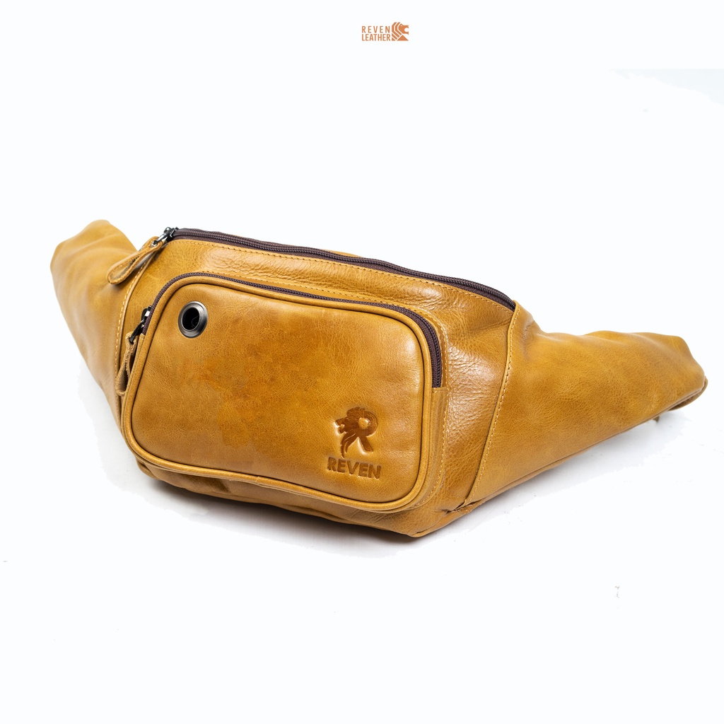 REVEN LEATHER - Waistbag Pria Kulit Asli Zeus Waistbag terbaru