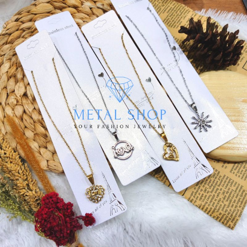 Kalung Titanium fashion kalung plus liontin harga grosir