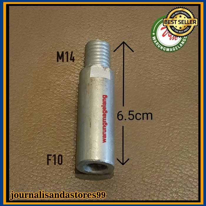 Adapter konektor F10xM14 Mesin poles Gerinda m10 female ke m14 male