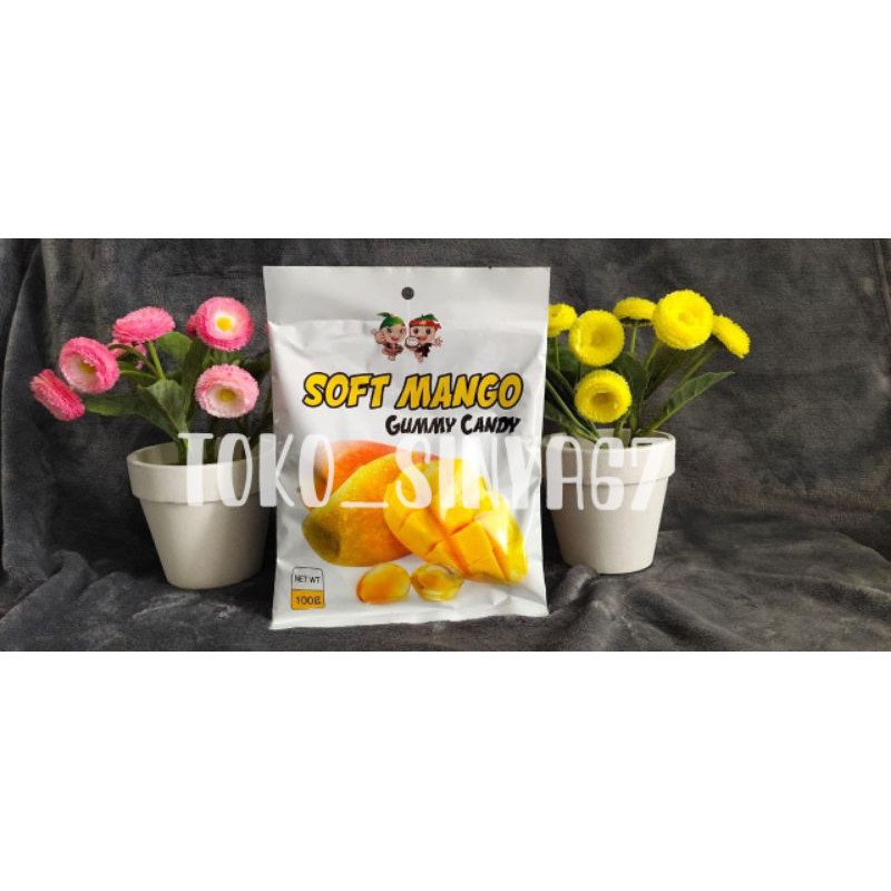 

Gummy Candy Soft Mango / permen rasa mangga 100g