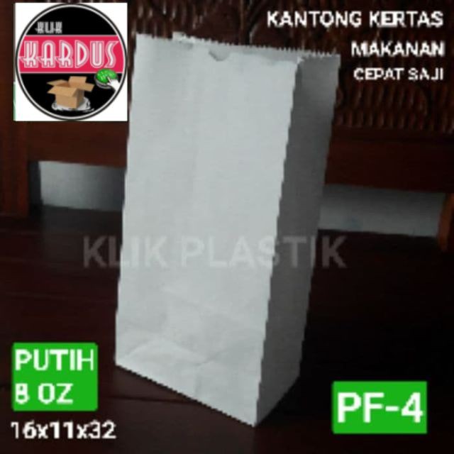 

KANTONG MAKANAN 8OZ PUTIH BESAR/TAS KERTAS PAPERBAG PAPER BAG BURGER
