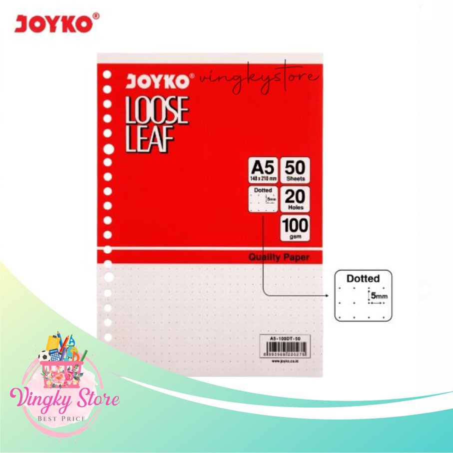

Loose Leaf / Kertas Binder B5 100DT-50 (dotted)