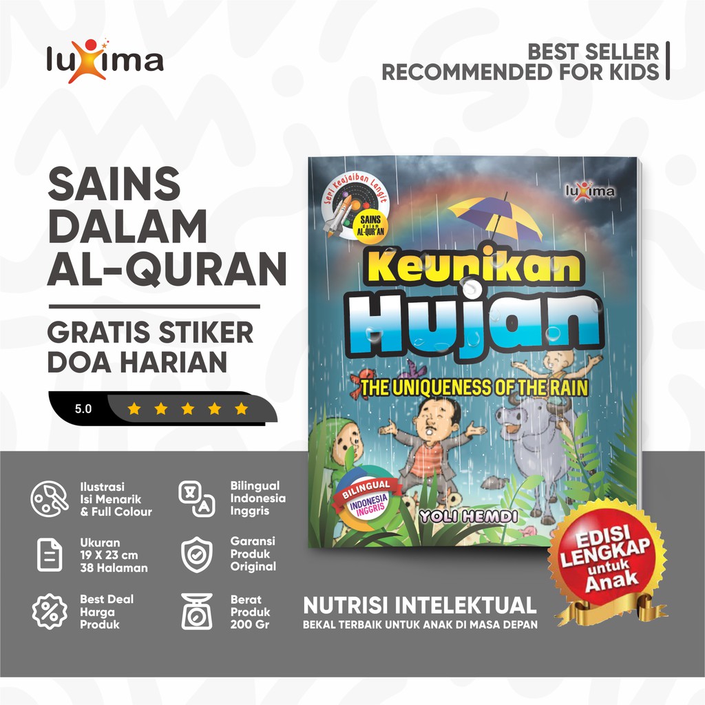 Keunikan Hujan - Seri Keajaiban Langit 7 / Buku Belajar Pengetahuan Sains Quran Anak Bergambar Bilin