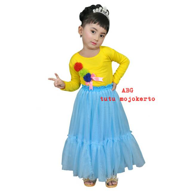 ROK TUTU ANAK - ROK PANJANG - LONG SKIRT - TUTU LONG SKIRT - ROK TUTU PANJANG