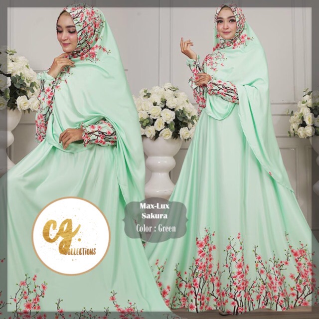 ASLI ORIGINAL MAX LUX SAKURA SYARI muslimah  dress gamis 